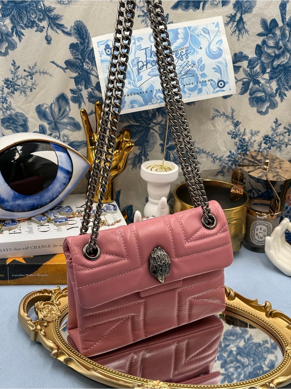 🆕 KURT GEIGER LONDON 🧿 NWOT Mini Kensington Union Jack Crossbody Bag, Pink